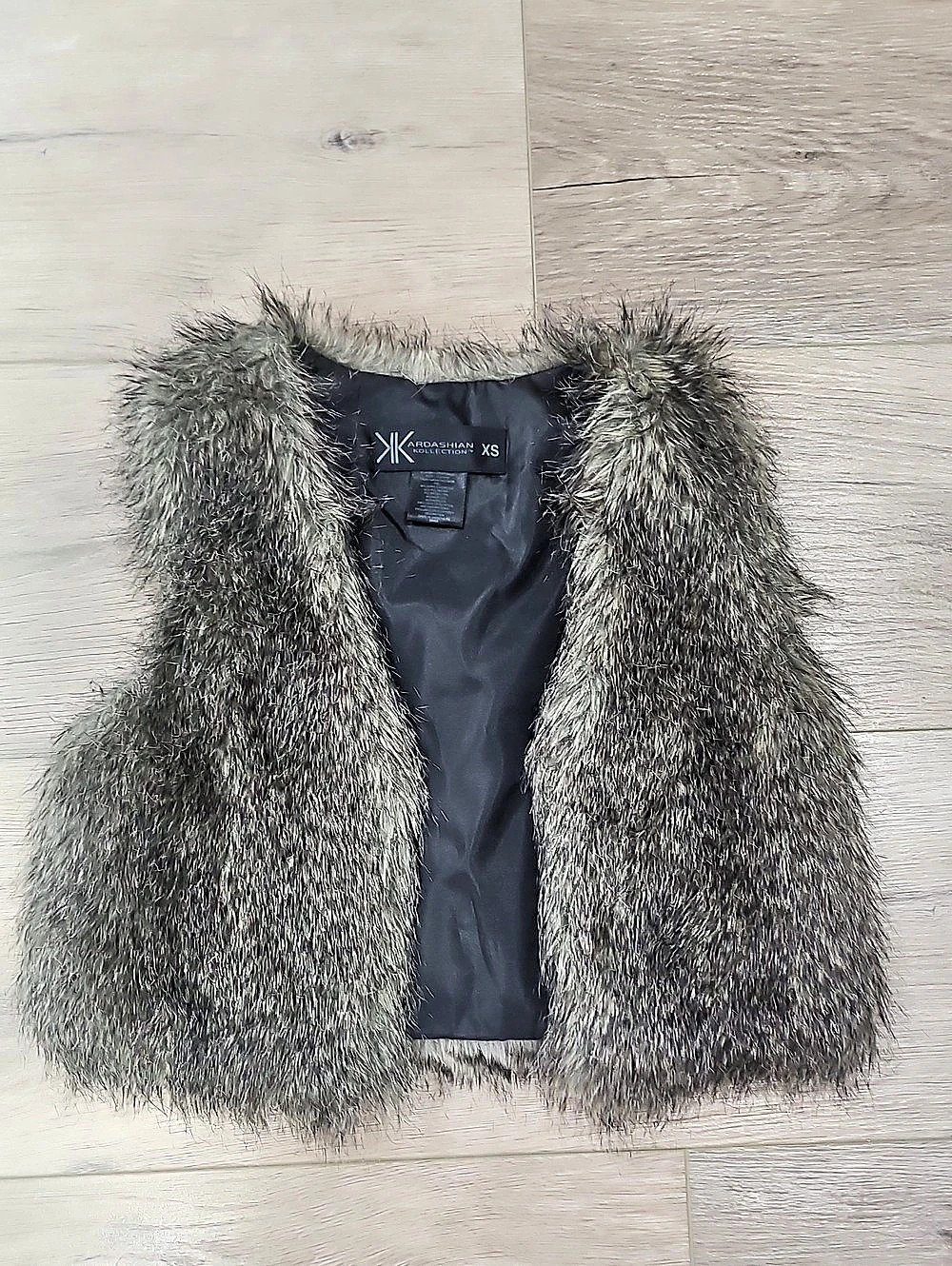 Kardashian Kollection Faux Fur Vest Size XS Like New